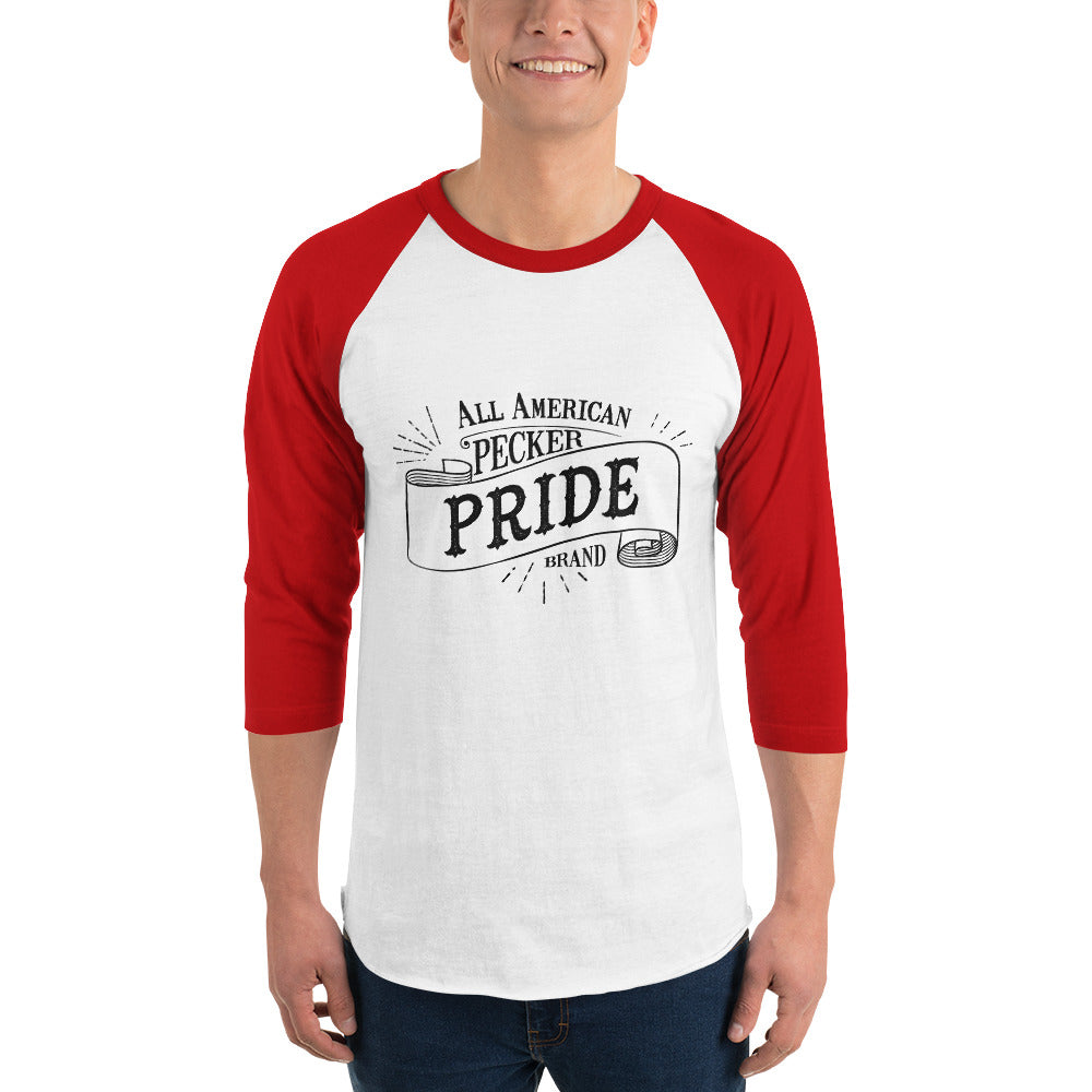 Pecker Pride 3/4 sleeve raglan shirt