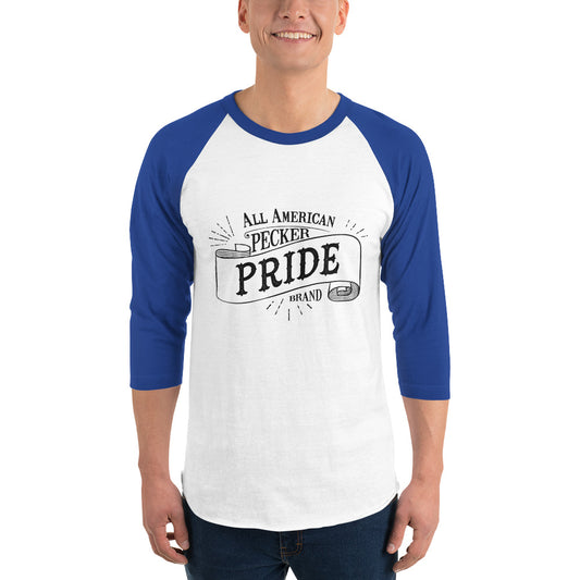 Pecker Pride 3/4 sleeve raglan shirt
