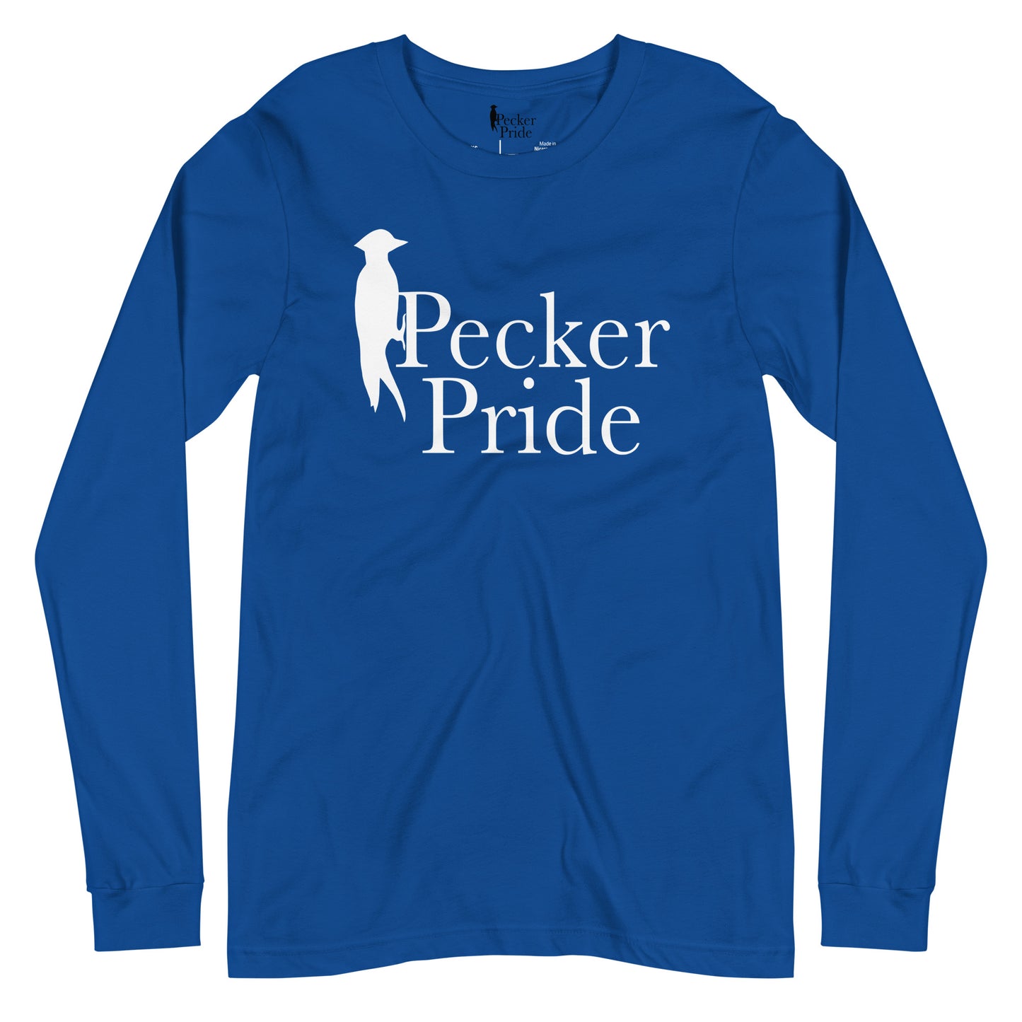 Pecker Pride Premium Logo Unisex Long Sleeve Shirt | Blue