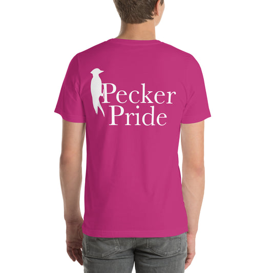 Pecker Pride Premium Logo Unisex T-shirt | Berry