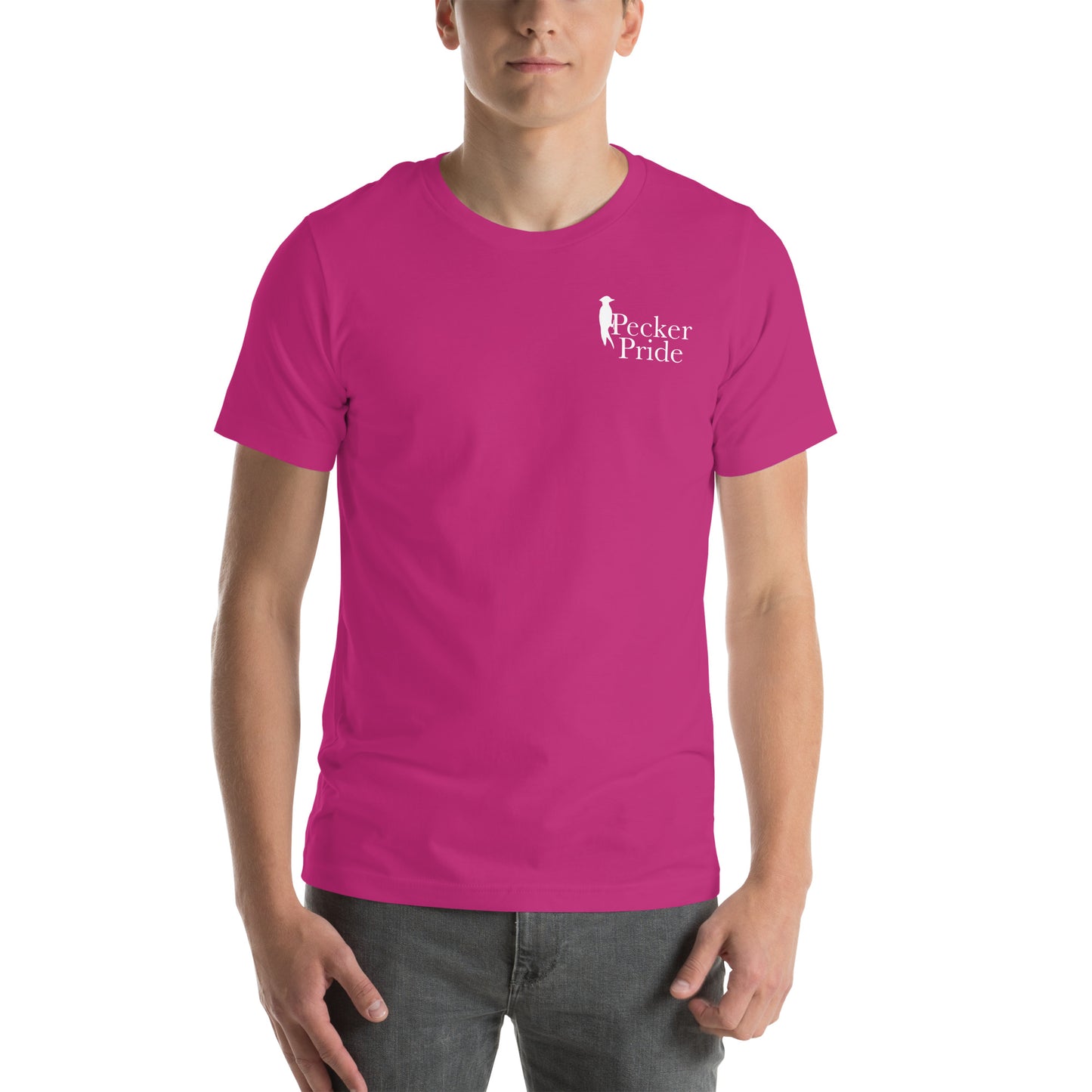 Pecker Pride Premium Logo Unisex T-shirt | Berry