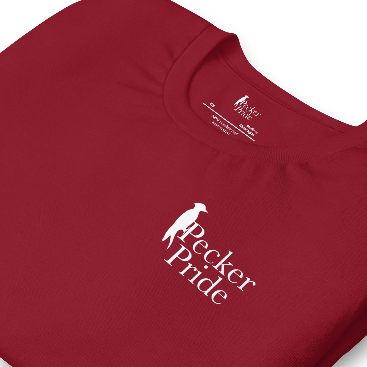 Pecker Pride Premium Logo Unisex T-shirt | Cardinal