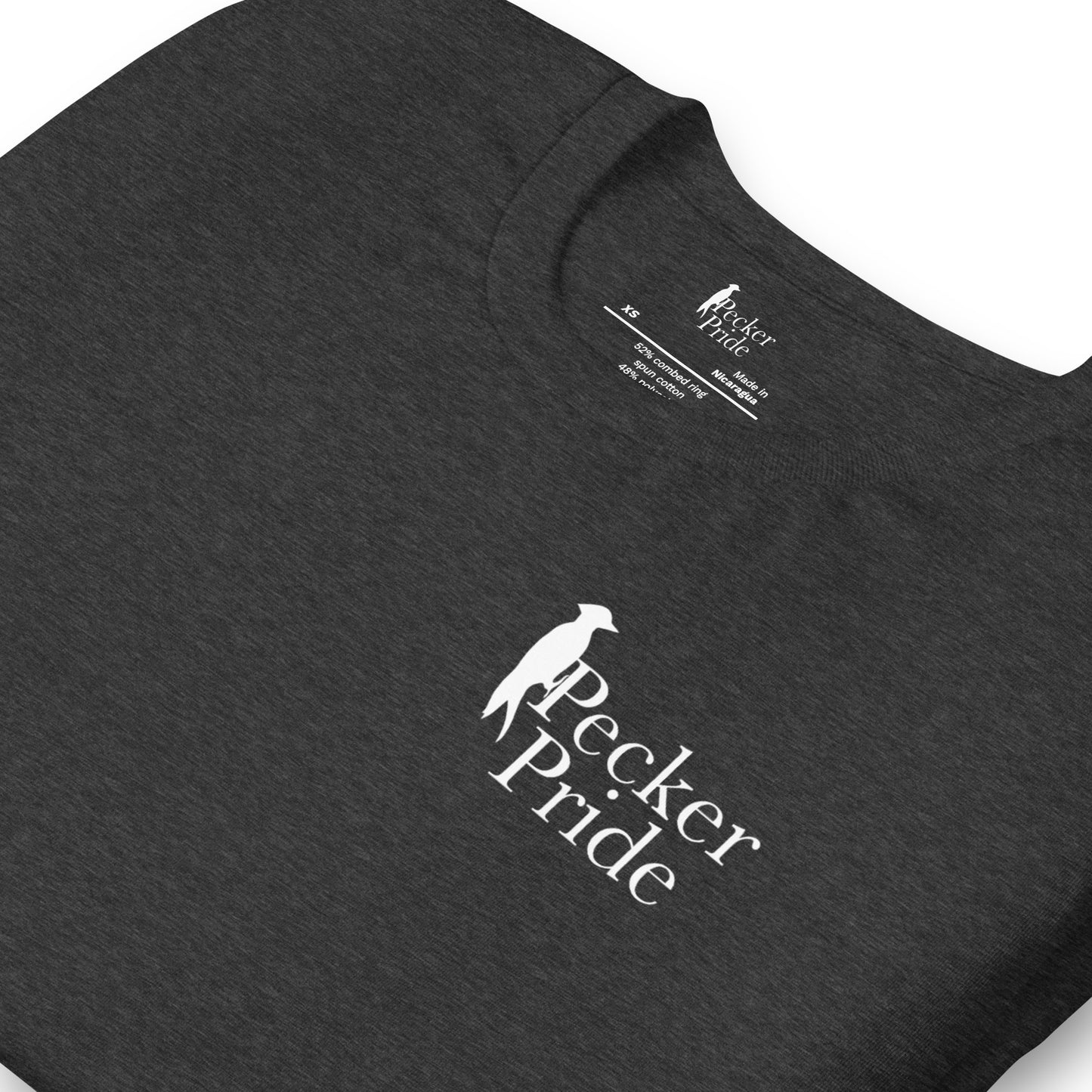 Pecker Pride Premium Logo Unisex T-shirt | Dark Grey Heather