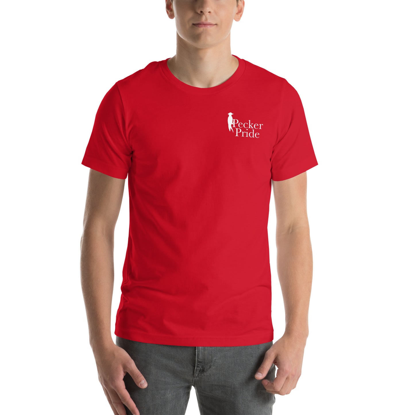 Pecker Pride Premium Logo Unisex T-shirt | Red