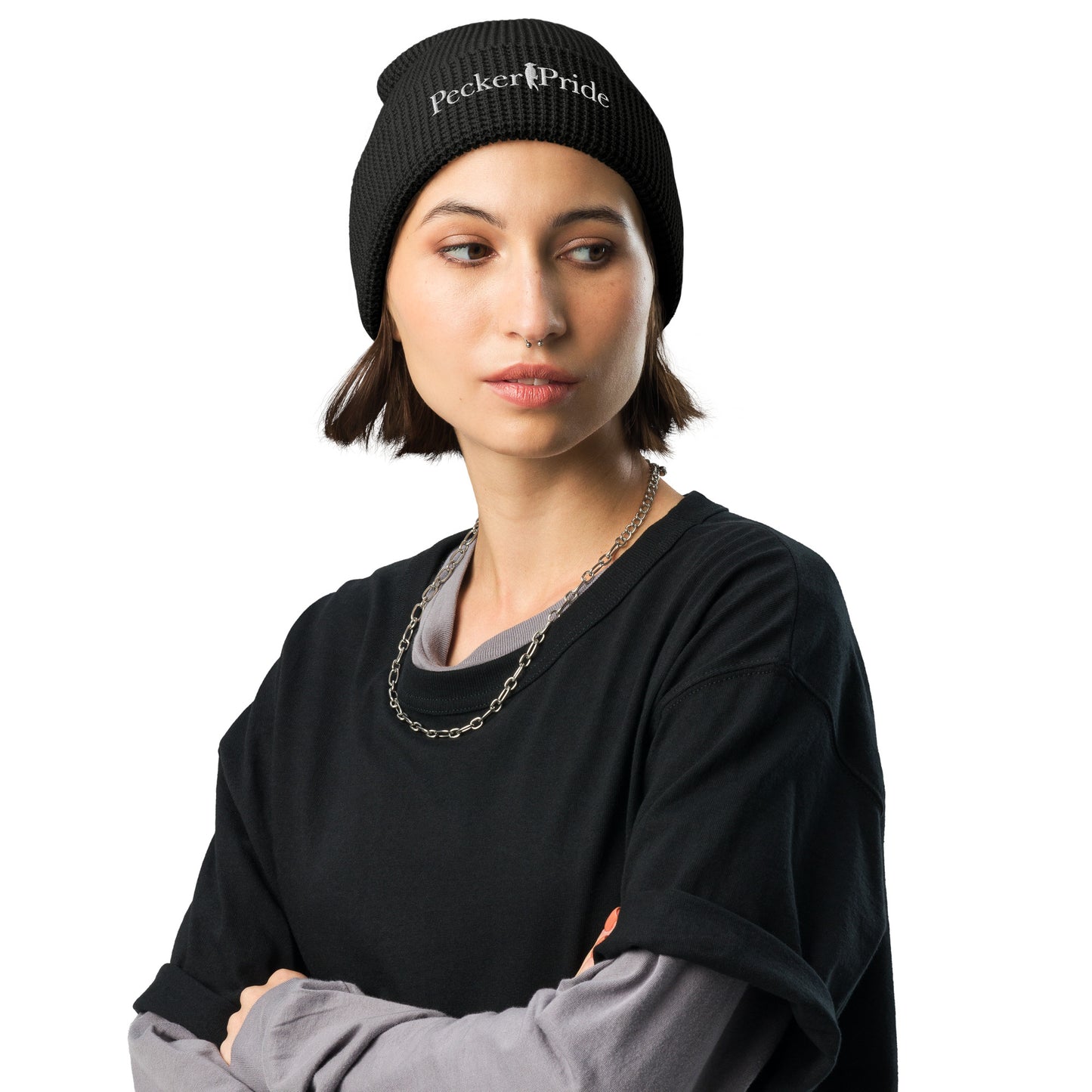 Pecker Pride Dark Waffle beanie