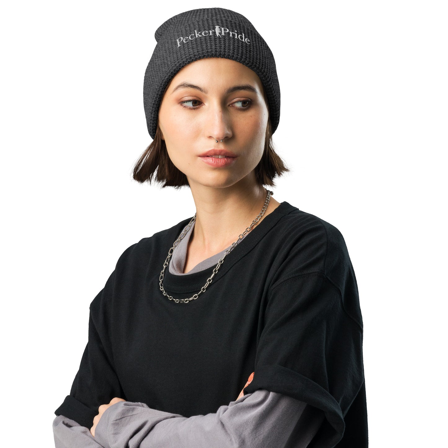 Pecker Pride Dark Waffle beanie